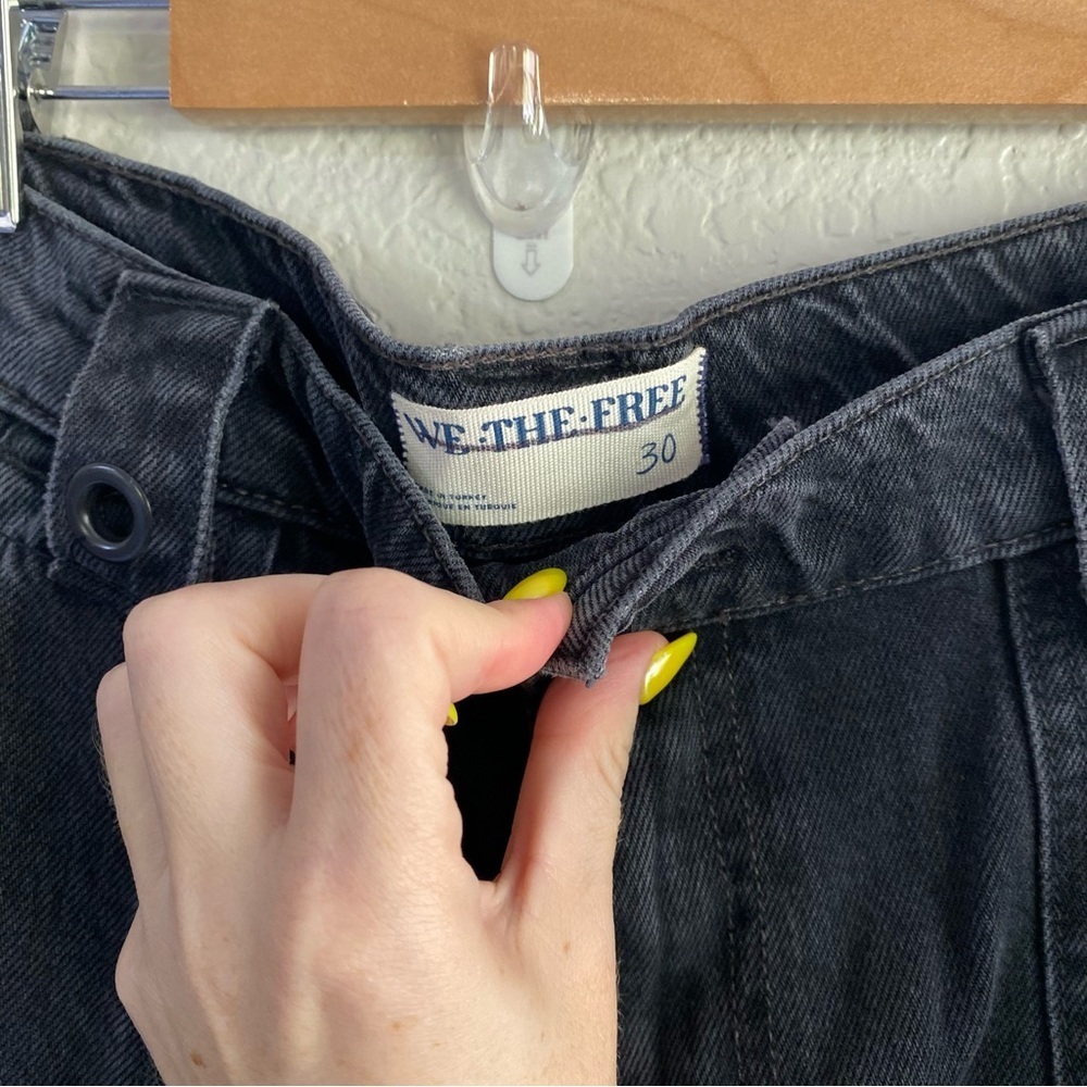 NEW Free People We The Free Unknown Reasons Moto Straight Jeans - Picture 6 of 8